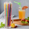 30pcs/100pcs/125pcs Individually Wrapped Straws; Plastic Straws; Disposable Drinking Straws; Assorted Colors