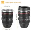 Camera Lens Coffee Mug Cup 13.6oz Food-Grade Stainless Steel Travel Photography Insulated Mug for All Ages