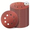 60pcs 5 Inch 8 Hole Hook And Loop Sanding Disc; 60 120 180 240 400 600 Grits Sand Paper For Random Orbital Sander; Sandpaper