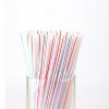 100pcs Disposable Colorful Elbow Plastic Straw; Lengthened; Bendable; Juice Milk Tea Straw