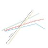 100pcs Disposable Colorful Elbow Plastic Straw; Lengthened; Bendable; Juice Milk Tea Straw