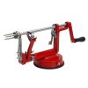 3-in-1 Stainless Steel Hand-cranking Apple Peeler Slicer Peeler Red--YS