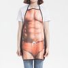 1pc Personality Funny Apron; Novelty And Creative Muscle Men Apron; 23.7"x18.7"