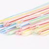 100pcs Disposable Colorful Elbow Plastic Straw; Lengthened; Bendable; Juice Milk Tea Straw