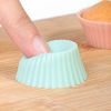 10pcs Silicone Muffin Cup; Cake Cup; Kitchen Baking Mold; Non-Stick Surface Cupcake Liners For Home Baking; Color Random