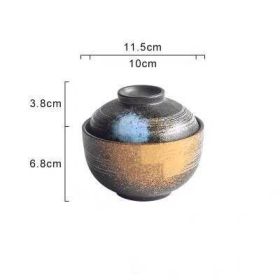 Ceramic Bird's Nest Dessert Stew Cup With Lid (Option: B-4.5inches)