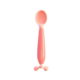 Rotary Training Temperature Sensitive Children's Spoon (Option: Flower pink)