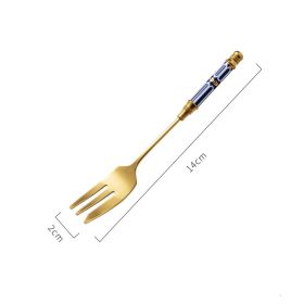 Stainless Steel Dessert Fork Cute Cake (Option: F)