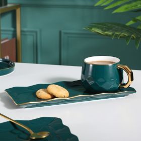 Ceramic Coffee Cup & Saucer Set Creative Breakfast (Option: Milan)