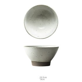 Jingdezhen Handmade Home Retro Noodle Soup High Legged Clay Bowl (Color: White)