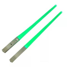 LED Light-emitting Chopsticks Light Stick Toys (Option: Green-1pair)