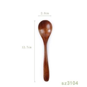 Solid Wood Spoon Japanese Honey Spoon (Option: 12 Style)