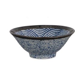 Japanese Sea Ripple Hat Creative Large Noodle Bowl (Option: Hat Noodle Bowl)