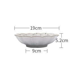 Retro Bowl Fish Plate Ceramic Plate Rice Bowl Household Bowl Plate Cutlery Set (Option: 5style)