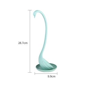 Swan With Tray Can Stand Up Spoon (Color: Green)