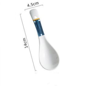 Japanese Style Creative Restaurant Home  Ceramic Spoon (Option: B)