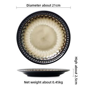 Simple Retro Home Fruit Breakfast Plate Tableware (Option: 8.2inch small plate)