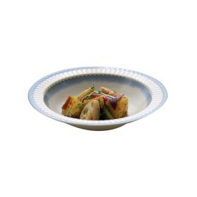 Ceramic Steak Plate Japanese Retro Deep Dish Tableware (Option: Middle plate)