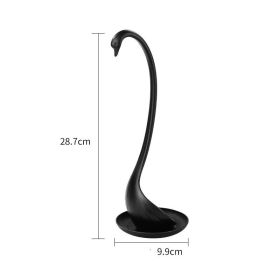 Swan With Tray Can Stand Up Spoon (Color: Black)