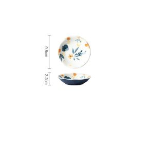 Japanese Ceramic Tableware Creative Bowl And Plate Combination Set (Option: 3.7inch lace flavor plate)