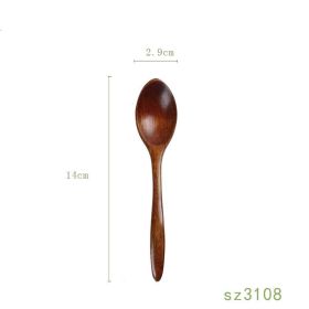 Solid Wood Spoon Japanese Honey Spoon (Option: 13 Style)