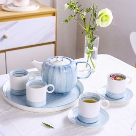 Home Living Room Drinking Ware Afternoon Tea Cup (Option: Blue-A)