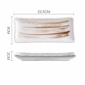 Sashimi Long Saury Rectangular Plate (Option: Lotus plate)