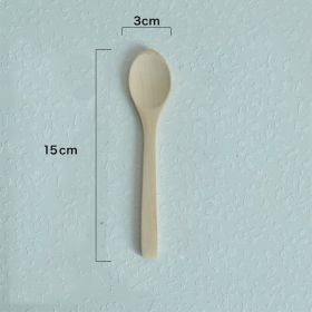 Eco-friendly Wooden Spoon For Eating (Option: 15x3cm without paint)