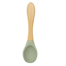 Silicone Baby Food Supplement Tableware Silicone Spoon (Option: Army green-3.2x14cm)