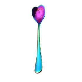 Hollow Heart Shaped Coffee Stirring Spoon Gift (Option: Color-B)