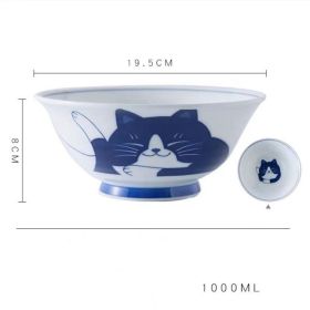 Japanese Style Cat Ceramic Japanese Bowl (Option: F1)