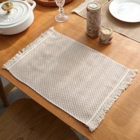 Nordic Style Jute Tassel Placemat Food Photo (Option: Small square-30x45cm-4PCS)