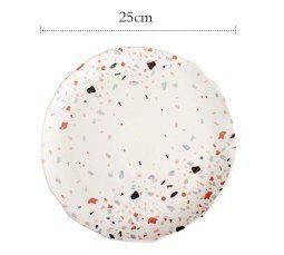 Ceramic Nordic Ins Wind Is Particularly Good-looking Rice Bowl High-value Household (Option: 10inch plate 25cm)