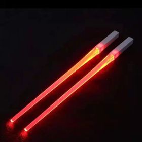 LED Light-emitting Chopsticks Light Stick Toys (Option: Red-1pair)