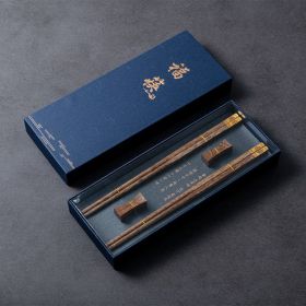 New Year's Fuding Mahogany Family Pack Solid Wood Chopsticks (Option: 3 Style)