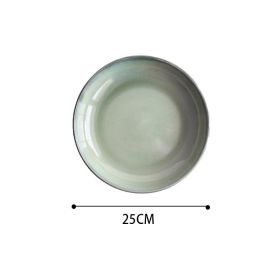 American Vintage Ceramic Household Tableware Plate Saucer Cup (Option: 9.5inch large soup plate)