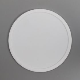 Simple Style Candy Color Silicone 10CM Round Coaster (Color: White)