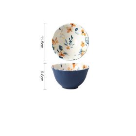 Japanese Ceramic Tableware Creative Bowl And Plate Combination Set (Option: 4.5inch lace round bowl)