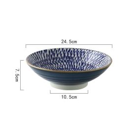 Japanese Style Underglaze Ceramic Bowl (Option: Thread)