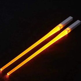 LED Light-emitting Chopsticks Light Stick Toys (Option: Orange-4pair)