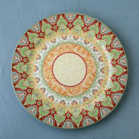 Large Underglaze Color Ceramic Tableware Western Plate (Option: Noble Gold Market)