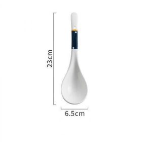 Japanese Style Creative Restaurant Home  Ceramic Spoon (Option: F)