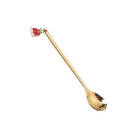 304 Stainless Steel Christmas Spoon (Option: Gold-Bells)