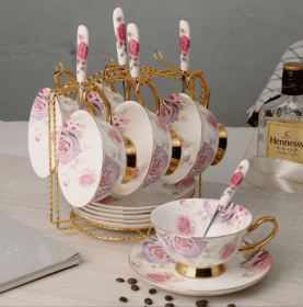 European Style Ceramic Cup Coffee Set (Option: L)