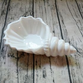 Creative Posed Irregular Tableware Conch Bowl (Option: White conch plate)