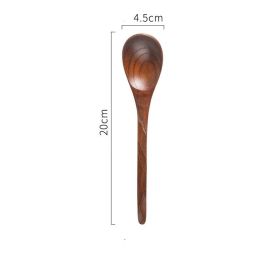 Creative Hammered Wooden Curved Spoon Tableware (Option: Arge lacquer color)