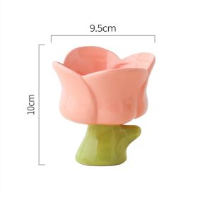 Creative Cute Ceramic Drinking Water Dessert Cup (Color: Pink)