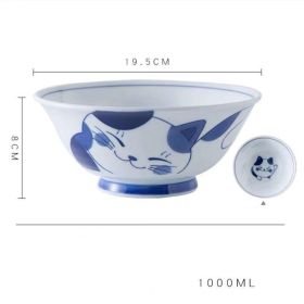 Japanese Style Cat Ceramic Japanese Bowl (Option: F2)