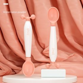 Rotary Training Temperature Sensitive Children's Spoon (Option: Watermelon pink)