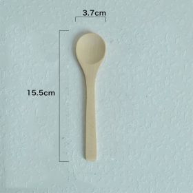 Eco-friendly Wooden Spoon For Eating (Option: 15.5x3.7cm without paint)